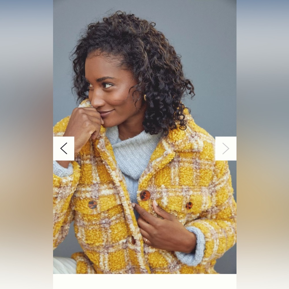 Anthropologie Driftwood Shacket Plaid Medium